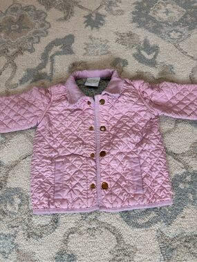 Grace & James Kids Girls' Quilted Pink Jacket - Lightweight Coat